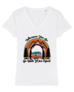Wherever You Go Go With Your Heart Tricou mânecă scurtă guler V Damă Evoker