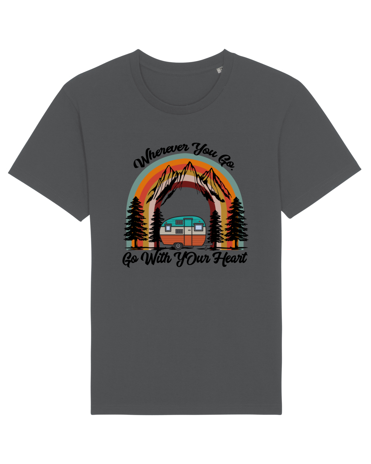 Tricou mânecă scurtă Unisex Rocker Anthracite