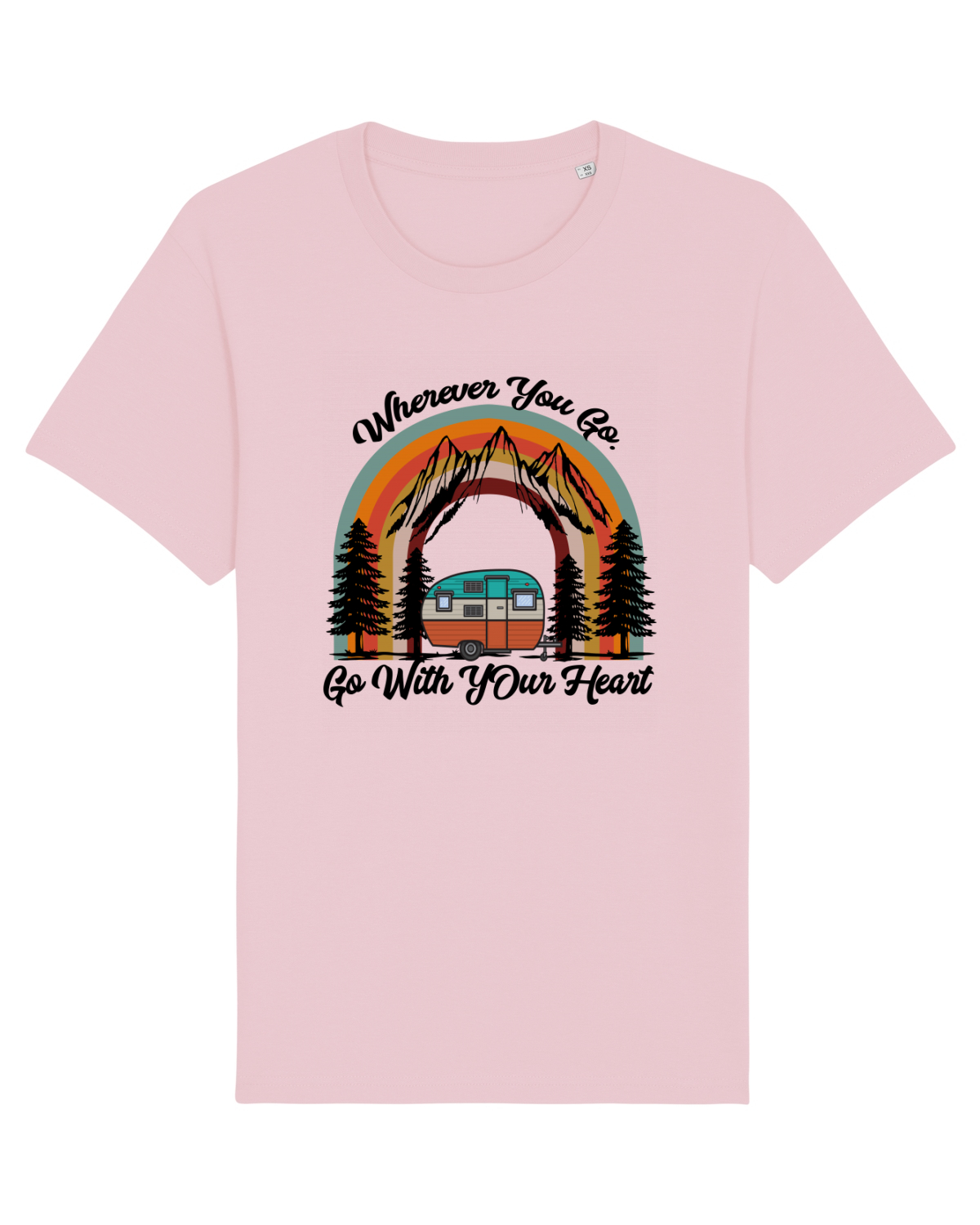 Tricou mânecă scurtă Unisex Rocker Cotton Pink