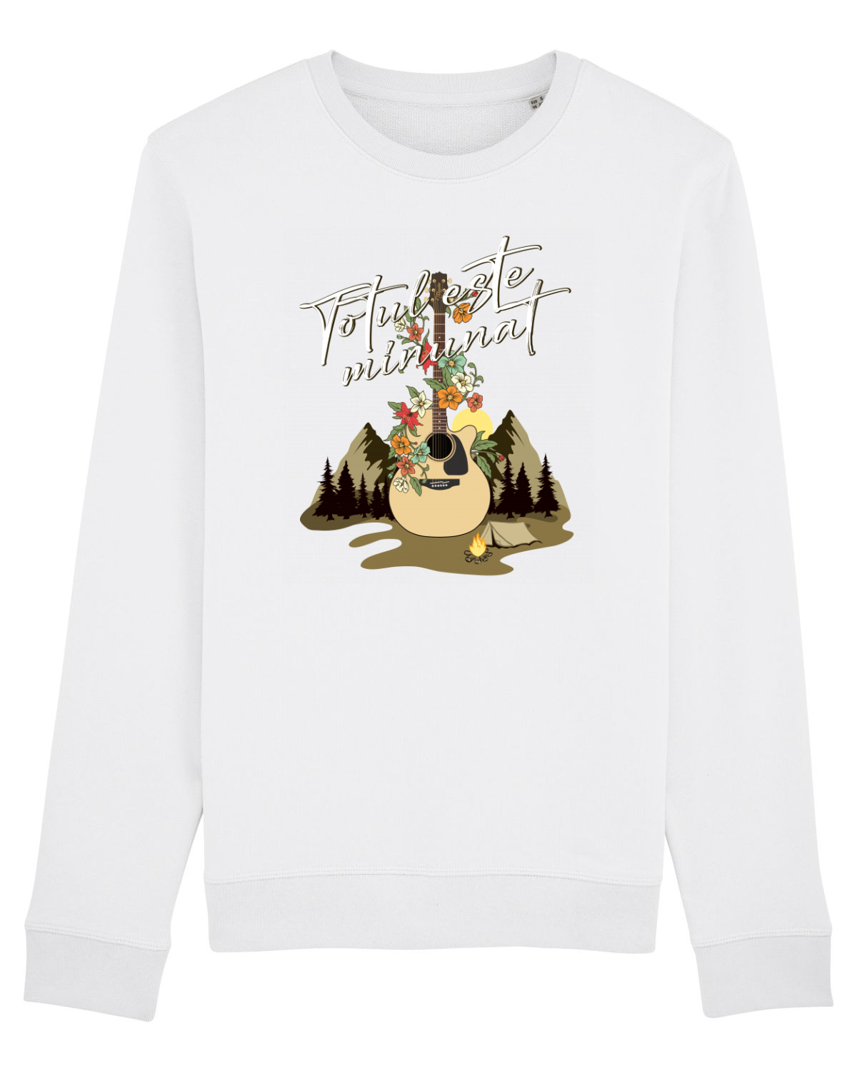 Bluză mânecă lungă Unisex Rise White
