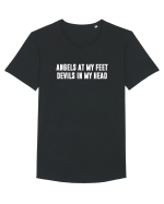 Angels Devils Tricou mânecă scurtă guler larg Bărbat Skater
