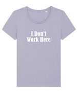 I don't work here Tricou mânecă scurtă guler larg fitted Damă Expresser