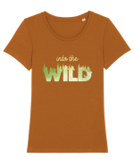 Into the wild Tricou mânecă scurtă guler larg fitted Damă Expresser