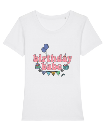 Birthday Babe White