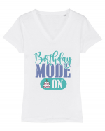 Birthday Mode On Tricou mânecă scurtă guler V Damă Evoker