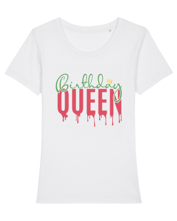 Birthday Queen White
