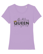Birthday Queen Living My Best Life Tricou mânecă scurtă guler larg fitted Damă Expresser