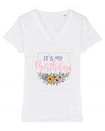 It's My Birthday Tricou mânecă scurtă guler V Damă Evoker