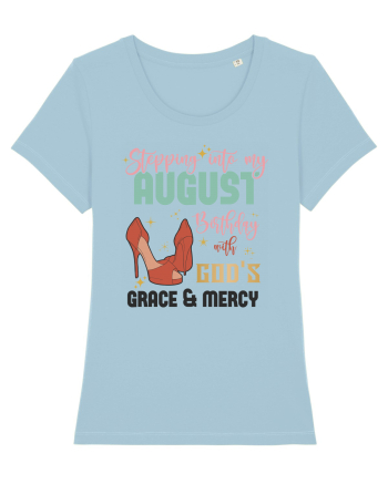 Stepping Into My August Birthday Sky Blue