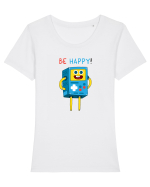 Be Happy! Tricou mânecă scurtă guler larg fitted Damă Expresser