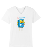 Be Happy! Tricou mânecă scurtă guler V Bărbat Presenter