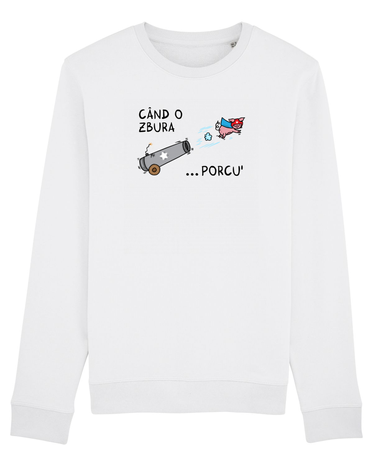 Bluză mânecă lungă Unisex Rise White