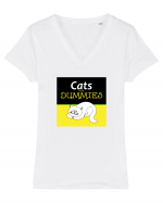 Cats for Dummies Tricou mânecă scurtă guler V Damă Evoker