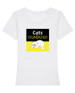 Cats for Dummies Tricou mânecă scurtă guler larg fitted Damă Expresser