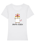 Drama Queen Tricou mânecă scurtă guler larg fitted Damă Expresser