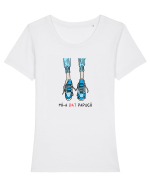 Mi-a dat papucii Tricou mânecă scurtă guler larg fitted Damă Expresser