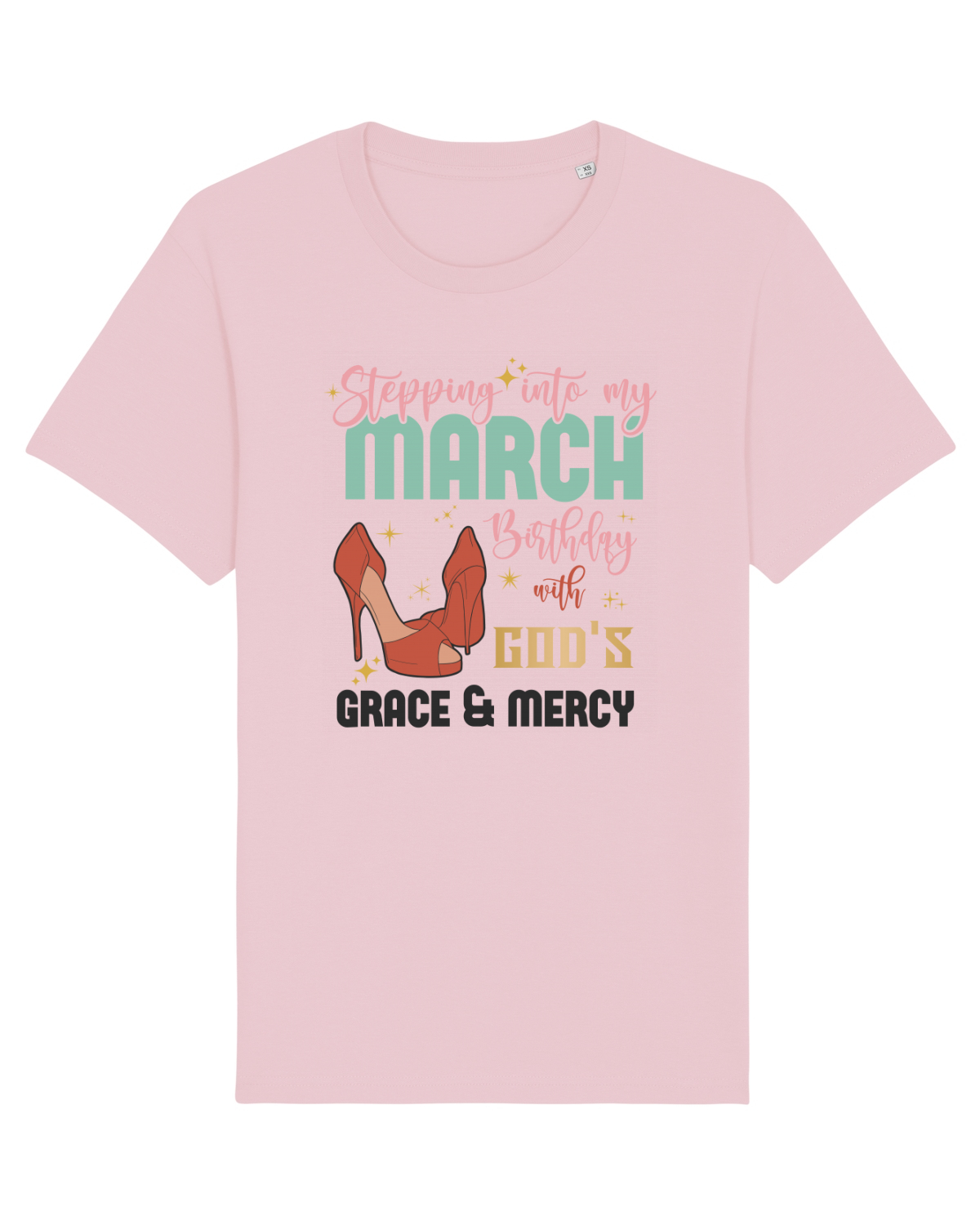 Tricou mânecă scurtă Unisex Rocker Cotton Pink