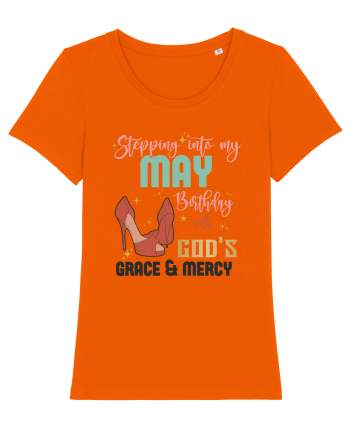 Stepping Into My May Birthday Bright Orange