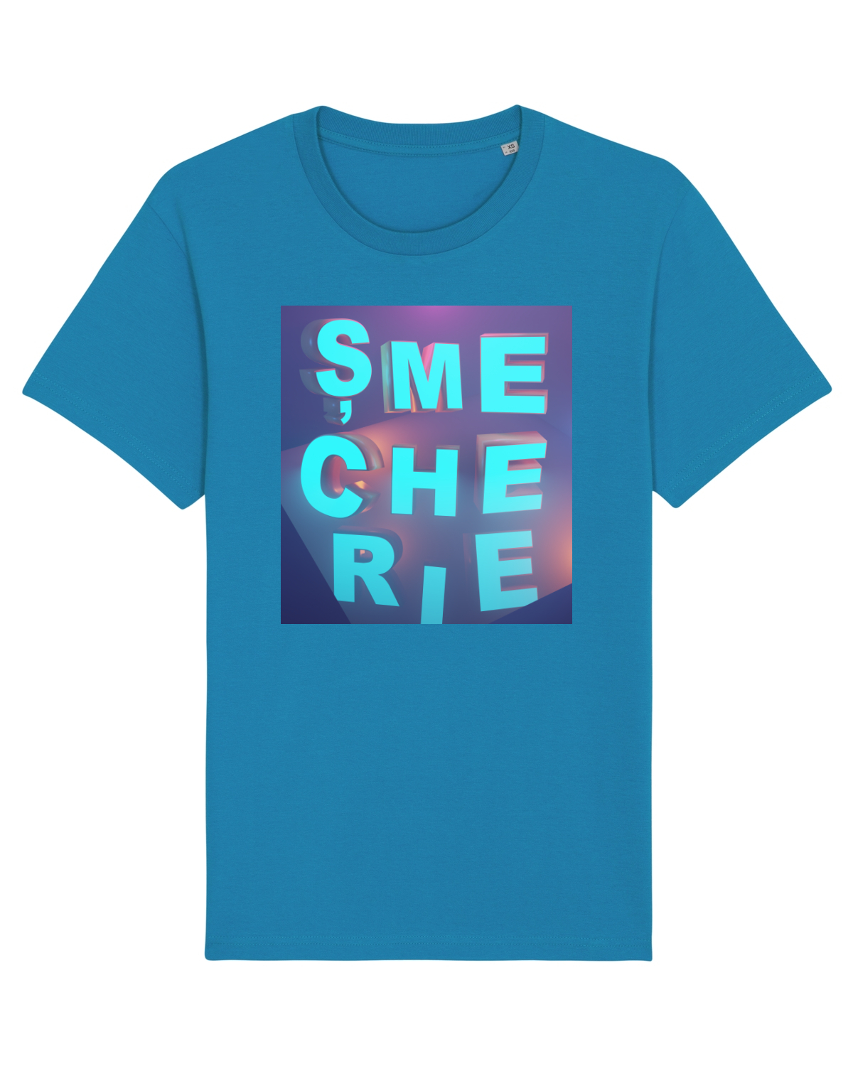 Tricou mânecă scurtă Unisex Rocker Azur