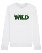 Wild - forest, wolf howling at moon Bluză mânecă lungă Unisex Rise