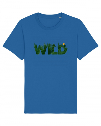 Wild - forest, wolf howling at moon Royal Blue