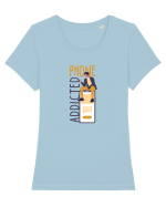 Dependent de Telefon Tricou mânecă scurtă guler larg fitted Damă Expresser