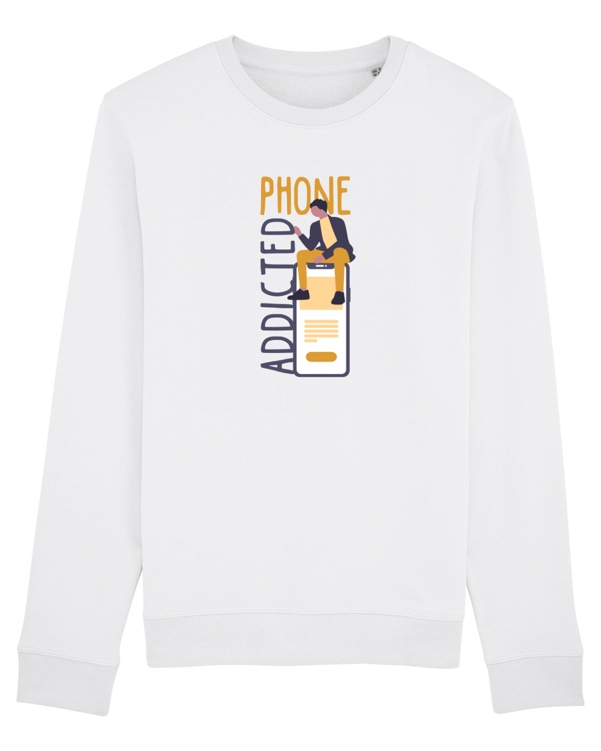 Bluză mânecă lungă Unisex Rise White