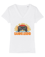 Level 18 Unlocked Gaming Legend Tricou mânecă scurtă guler V Damă Evoker
