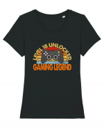 Level 18 Unlocked Gaming Legend Tricou mânecă scurtă guler larg fitted Damă Expresser