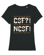 CSF?! NCSF! Tricou mânecă scurtă guler larg fitted Damă Expresser