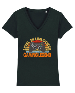 Level 24 Unlocked Gaming Legend Tricou mânecă scurtă guler V Damă Evoker
