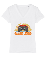 Level 25 Unlocked Gaming Legend Tricou mânecă scurtă guler V Damă Evoker