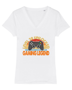 Level 28 Unlocked Gaming Legend Tricou mânecă scurtă guler V Damă Evoker