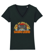 Level 34 Unlocked Gaming Legend Tricou mânecă scurtă guler V Damă Evoker