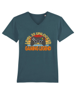 Level 35 Unlocked Gaming Legend Tricou mânecă scurtă guler V Bărbat Presenter