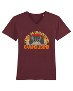 Level 36 Unlocked Gaming Legend Tricou mânecă scurtă guler V Bărbat Presenter