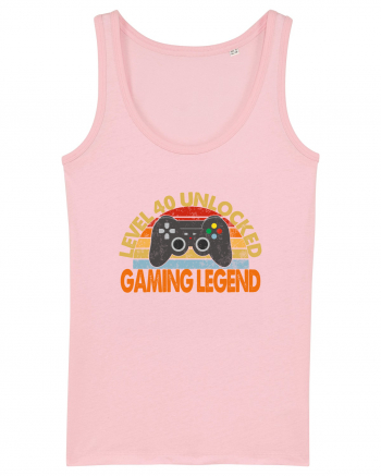 Level 40 Unlocked Gaming Legend Cotton Pink