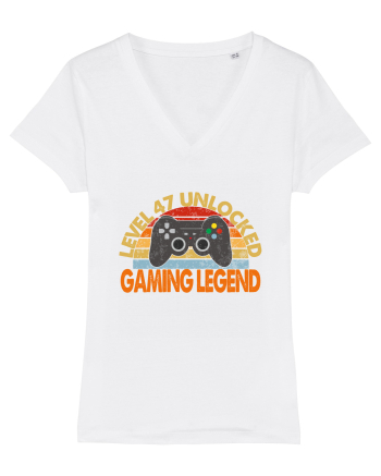 Level 47 Unlocked Gaming Legend White