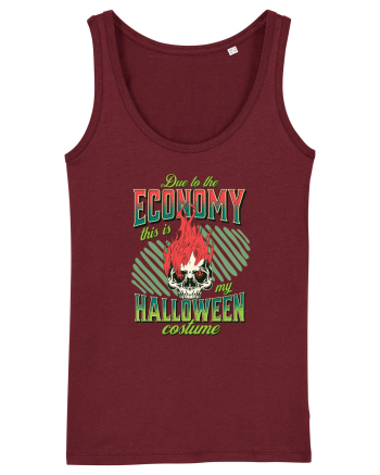 Costum de Halloween - Craniu în flăcări Burgundy