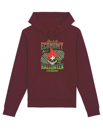 Costum de Halloween - Craniu în flăcări Burgundy