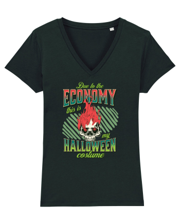 Costum de Halloween - Craniu în flăcări Black