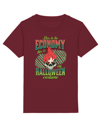 Costum de Halloween - Craniu în flăcări Burgundy