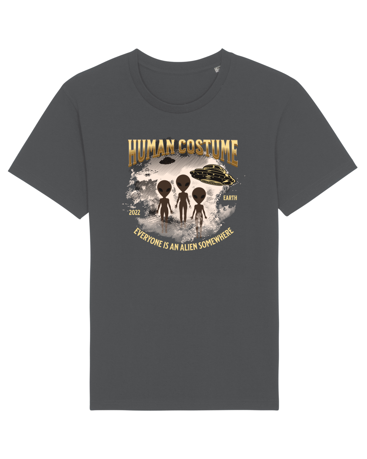 Tricou mânecă scurtă Unisex Rocker Anthracite