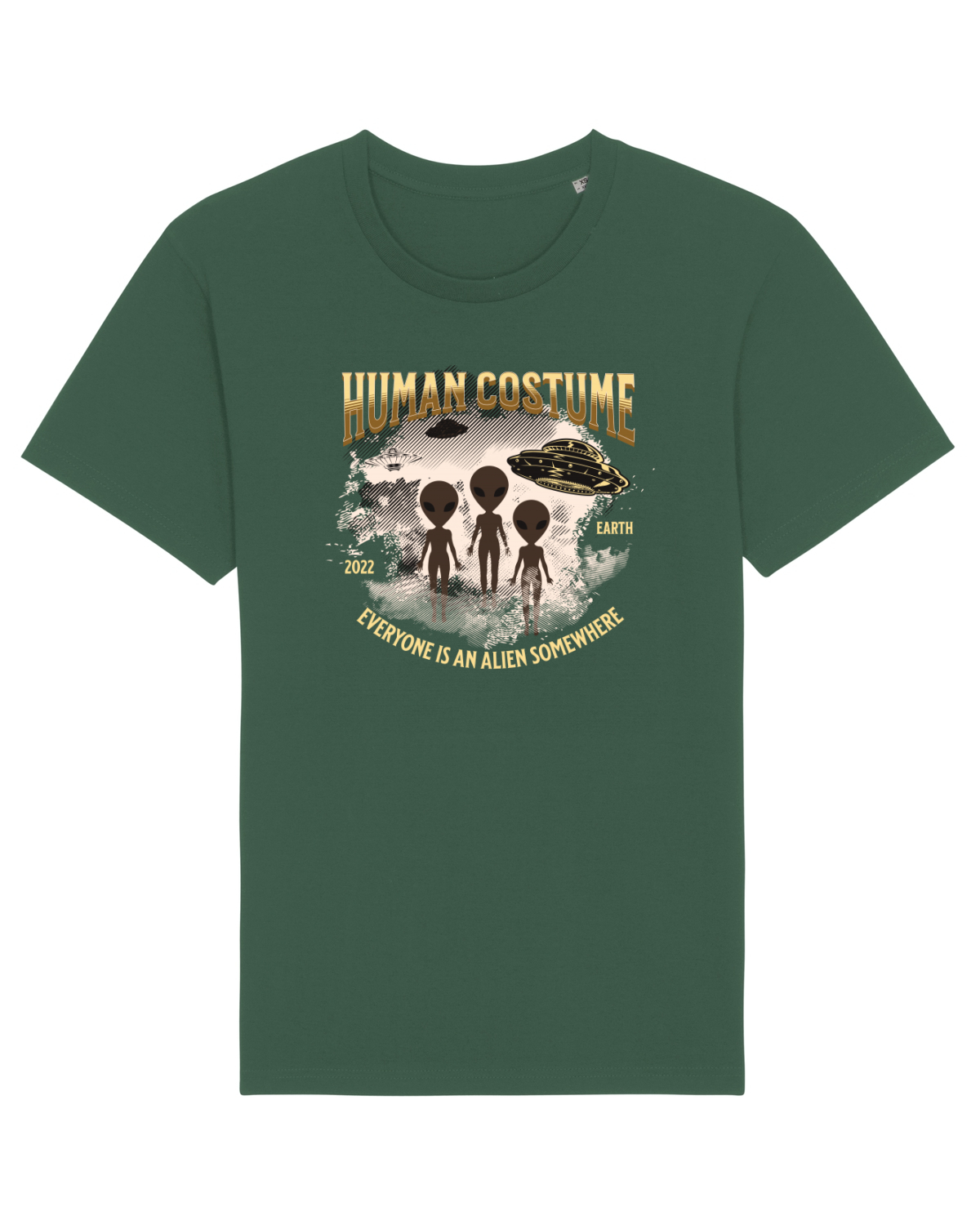 Tricou mânecă scurtă Unisex Rocker Bottle Green