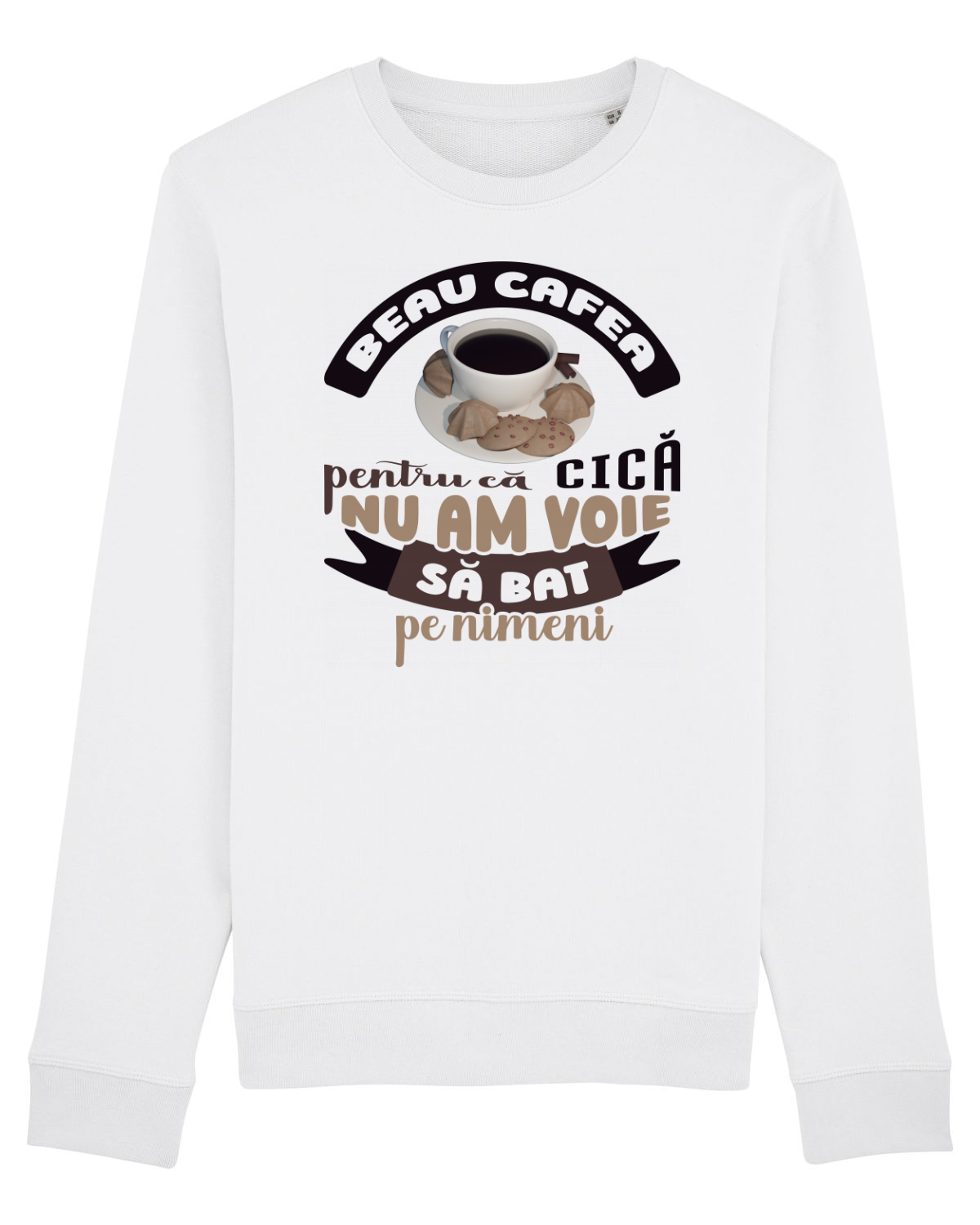 Bluză mânecă lungă Unisex Rise White