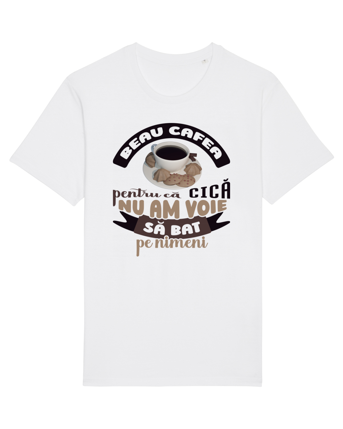 Tricou mânecă scurtă Unisex Rocker White