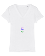 Primavara incepe cu mine Tricou mânecă scurtă guler V Damă Evoker