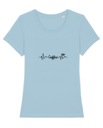 I love coffe Tricou mânecă scurtă guler larg fitted Damă Expresser
