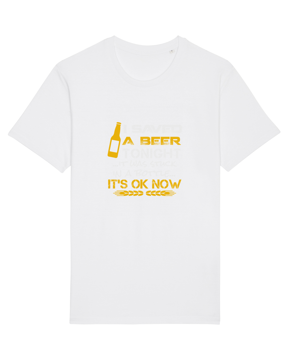 Tricou mânecă scurtă Unisex Rocker White