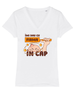 Îmi dau cu firma în cap Tricou mânecă scurtă guler V Damă Evoker